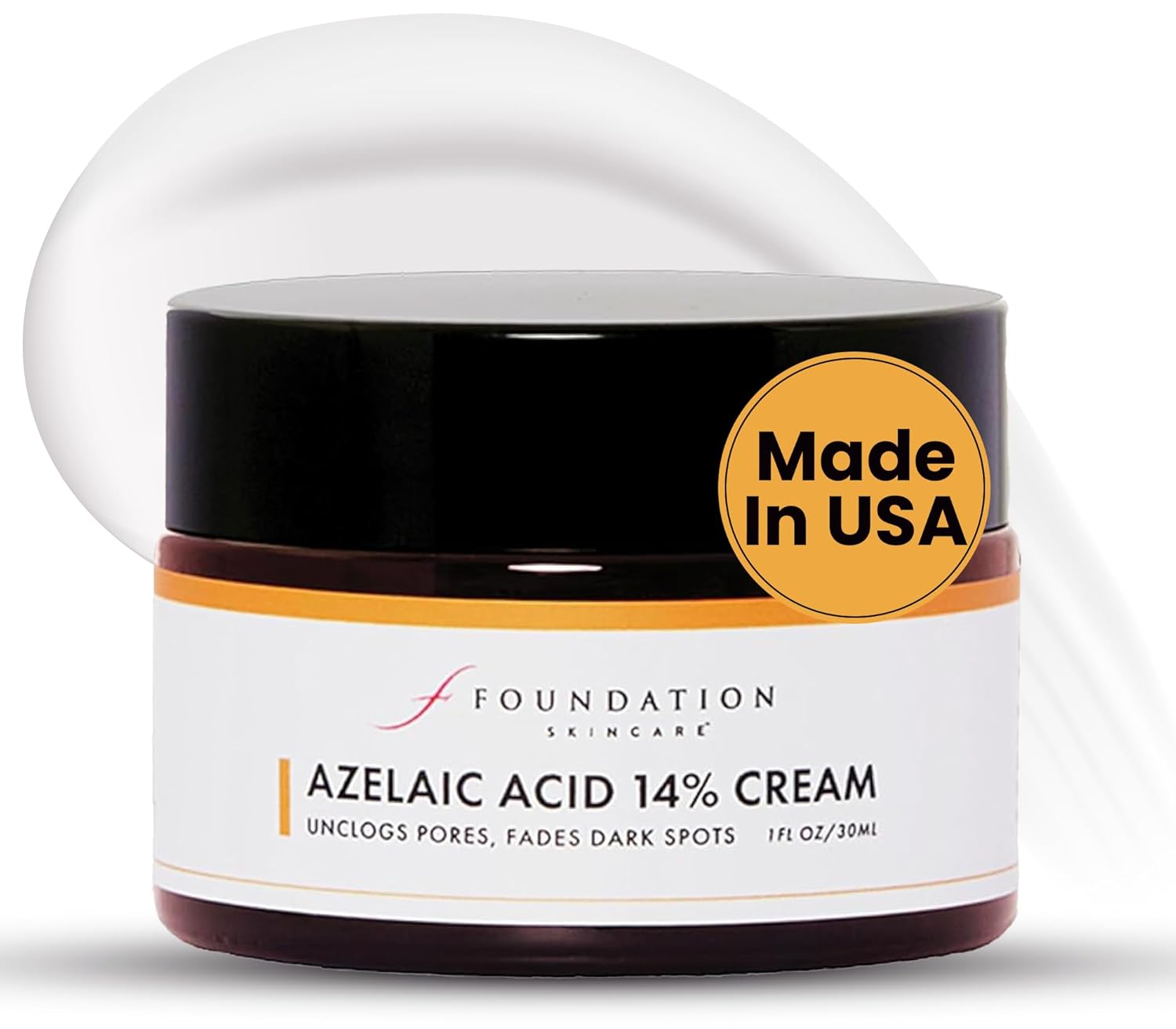 Foundation Skincare Azelaic Acid for Face 14% (1 Fl Oz) – Dermatologist Formula for Uneven and Blemish-Prone Skin - Azalecic Acid Cream Supports Balanced Tone & Smooth Texture for Men & Women