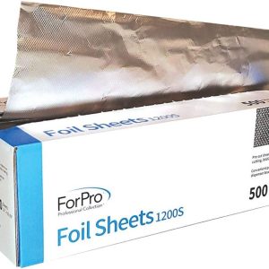 ForPro Professional Collection Embossed Foil Sheets 1200S, Aluminum Foil, Pop-Up Dispenser, for Hair Color Application and Highlighting Services, Food Safe, 12” W x 10.75” L, 500-Count