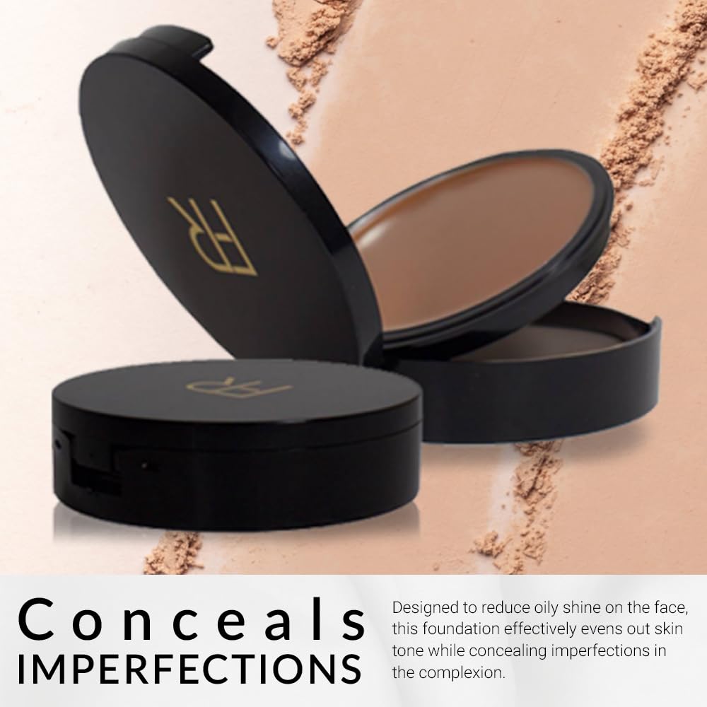 Cream To Powder Foundation by Flori Roberts, Full Coverage for Women of Color or Deeper Skin Tones, Long Lasting Makeup, Matte Finish, Covers Uneven Complexion and Hides Imperfections, 0.30 oz - Image 2