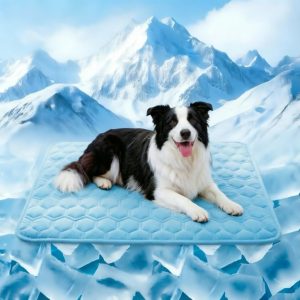 Q-Max>0.5 Dog Cooling Mat, Non-Slip Breathable Washable Cooling Pad | Cooling Mat for Dogs with Arc-Chill Cool Fabric, Absorbs Pet Heat Quickly, Ideal for Indoor Outdoor Summer Use for Cats Pets