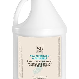 Soapbox Sea Minerals & Blue Iris Hand Soap and Body Wash, 2 in 1 Moisturizing Body & Hand Wash - Clean Ingredients Free of Harsh Chemicals, Sulfates, Parabens & Silicones - 1 Gallon Bottle