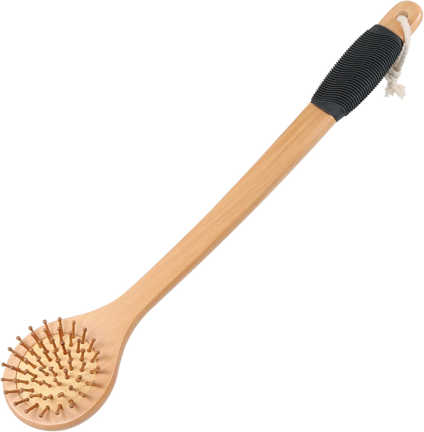 OWIIZI Wooden Back Scratcher 17.3" Long Curved Handle Body Scratchers Brush Larger Skin Scratching Massager Backscratchers for Men Women Adults - Image 3