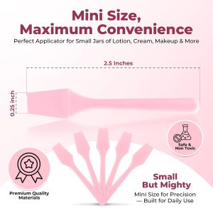 Kopperko Mini Face Cream Spatula (2.5", 500 Pack) - Small Lotion Spatula Tool for Skincare, Creams & Crafts | Skincare Applicator for Mixing, Cosmetic, Face Mask | Disposable Makeup Paddles | Pink