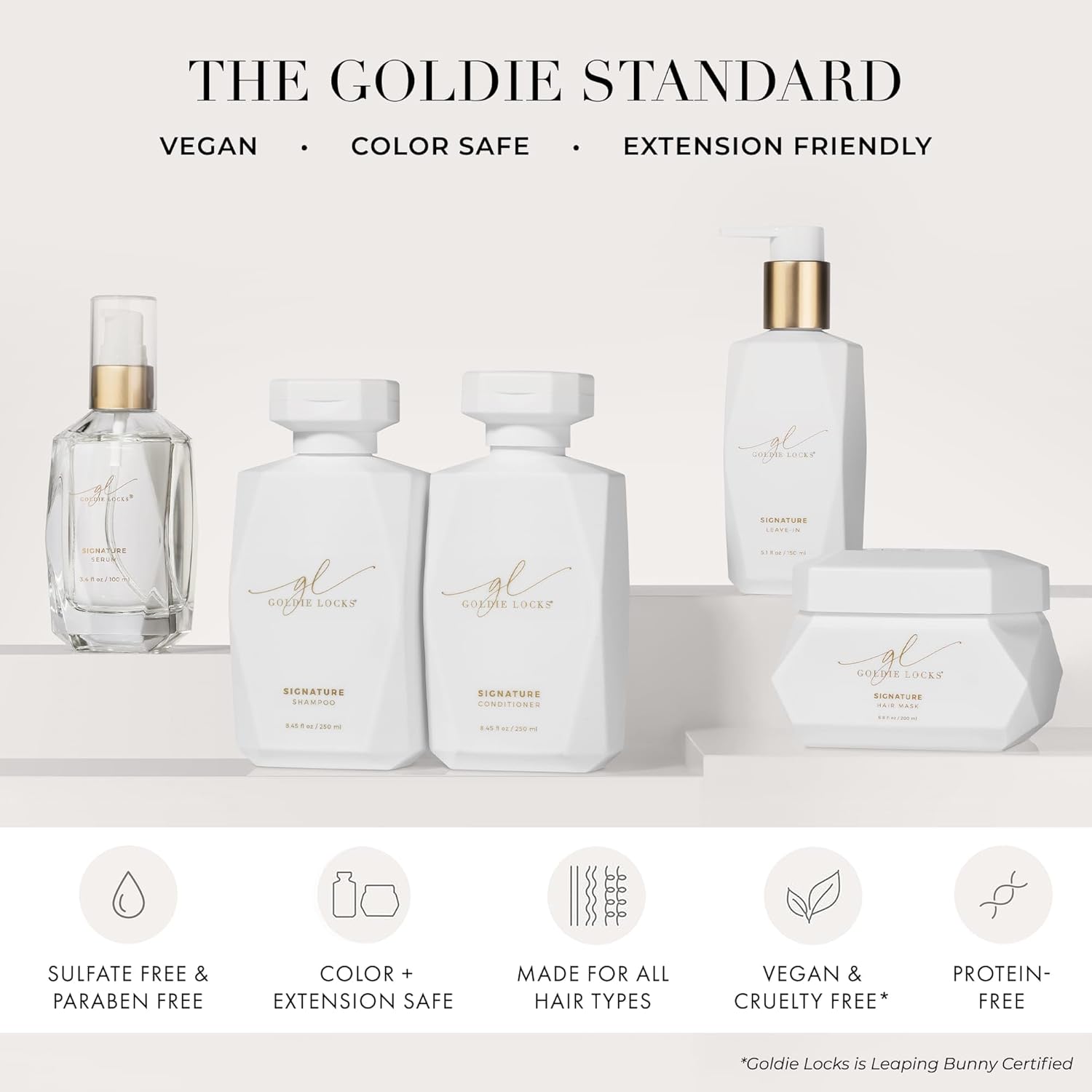 Goldie Locks Volumizing Texture Spray - Instant Volume and Lift - Invisible Matte Finish - Flexible Hold - Safe for Extensions & Color-Treated Hair - Protein-Free - 8 fl oz