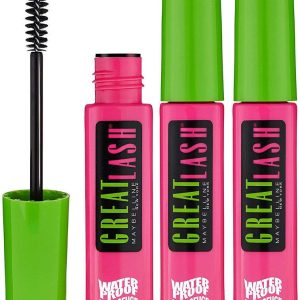 Maybelline New York Great Lash Waterproof Mascara Makeup, Very Black, 3 Count