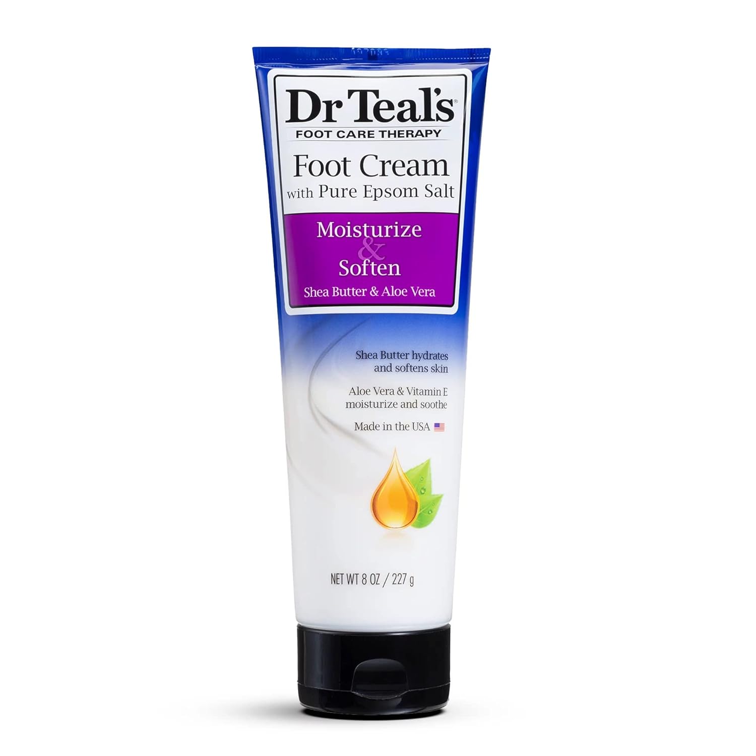 Dr. Teals Pure Epsom Salt Foot Cream Gift Set (4 Pack, 8oz Ea.) - Moisturize & Soften with Shea Butter & Aloe Vera Essential Oils - Eases Aches & Pains, Promotes Healthy Looking SkinUPC: 810021209456 - Image 2