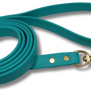 Gummy K9 Dog Leash, Biothane, Dog Training Leash, Made in The USA, 6 Feet, Various Sizes & Colors (5/8, Teal)