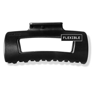 Mello Medium Hair Clip - Flexible Comfort Hair Claw for Women, Strong Hold for Thick & Thin Hair Styling, Durable Material, Matte Non-Slip Finish, Made in Korea, Patent Pending (Black, Medium)