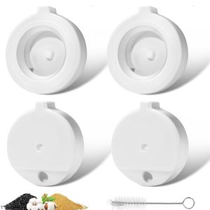 4 Pack Replacement Filters for 3.6L/4.6L/6L/8L Gravity Pet Water Dispenser, YOIHABV Dog Water Filter Replacement, Triple Filtration Pet Fountain Filter, Water Feeder Filter for Cat and Dog(1 Brush)