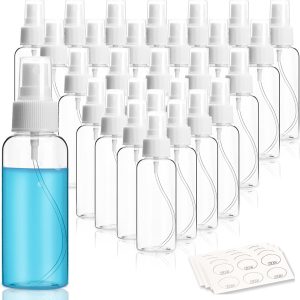 40 Pack Small Spray Bottle, 2.7oz/80ml Travel Spray Bottle, Empty Fine Mist Spray Bottles, Refillable Mini Spray Bottles with Labels