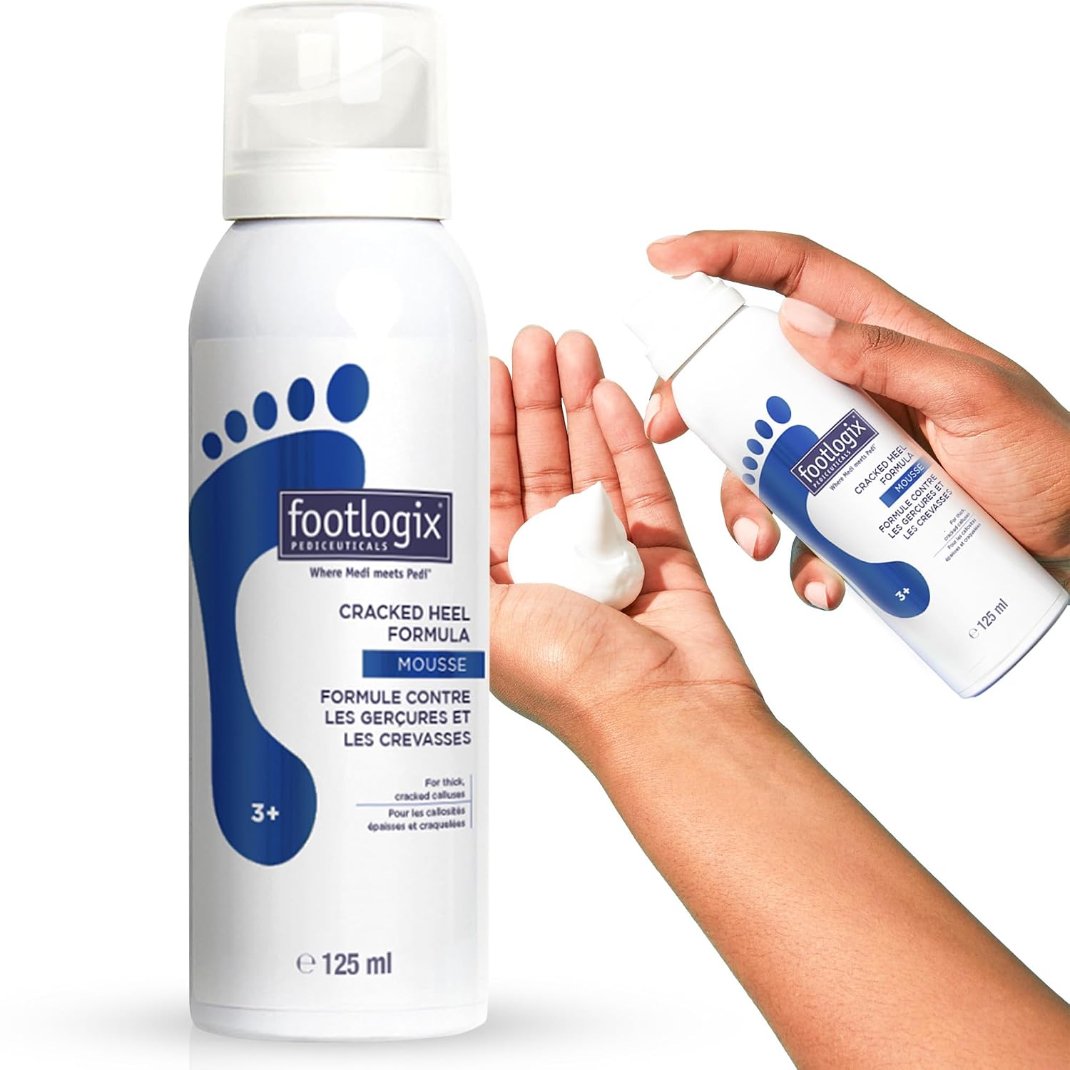 FOOTLOGIX Cracked Heel Formula Mousse 4.23 oz – Foot Care Mousse with Urea, Evening Primrose Oil & Co-Q10 | Dermal Infusion Technology | For Dry, Rough & Callused Feet | Non-Greasy, Unscented - Image 2