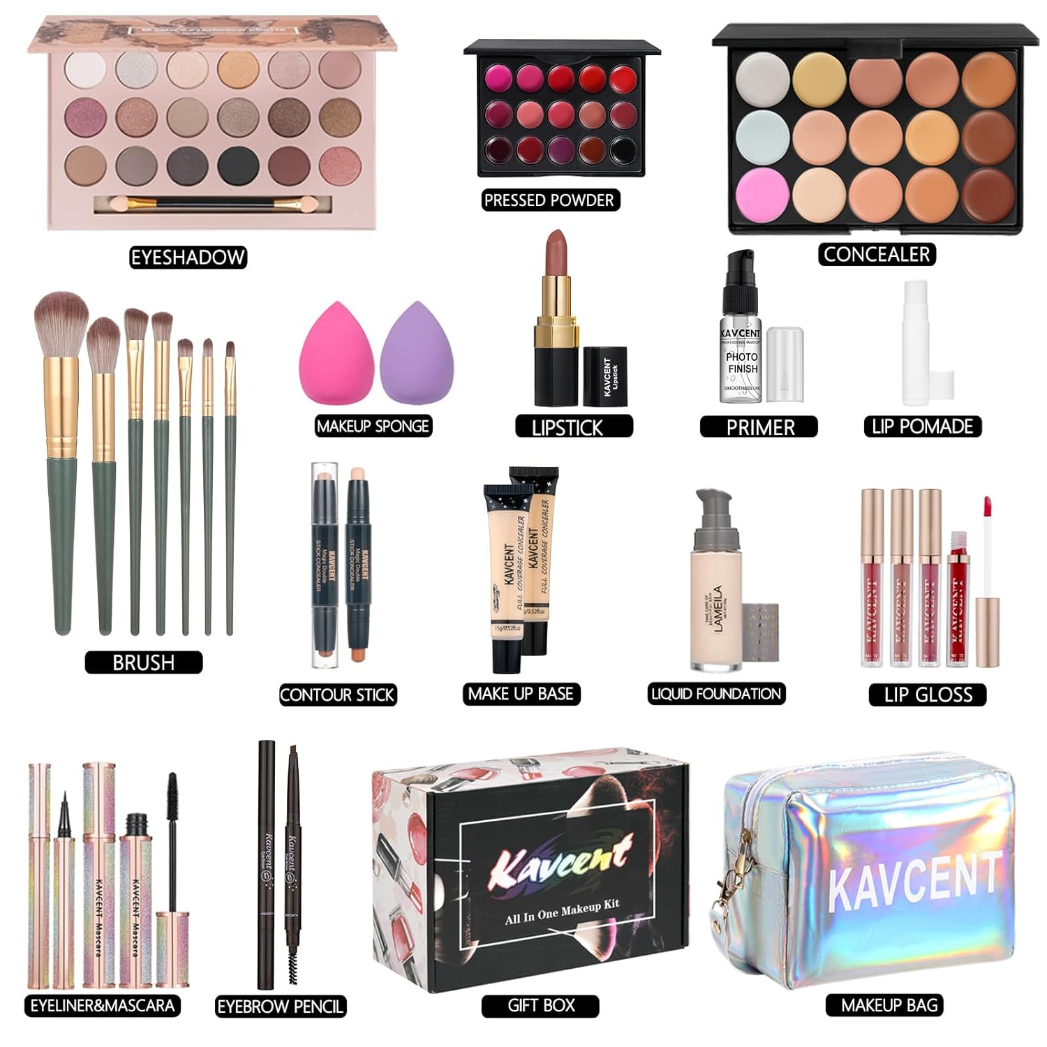 Makeup Sets for Teens Makeup Kit for Women Full Kit Makeup set Makeup Kit Eyeshadow Palette Foundation Makeup Gift Set for Women Teenager Teen Girls - Image 3