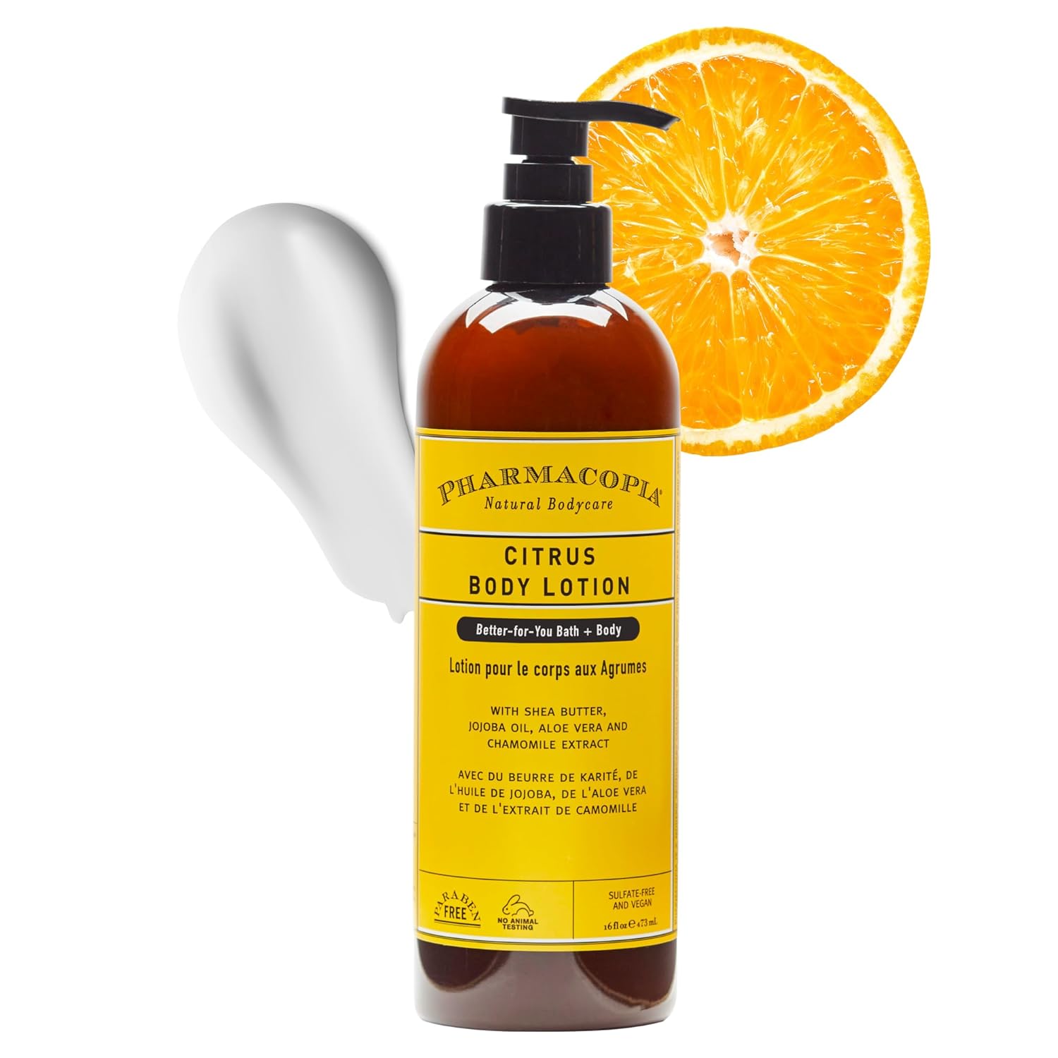 Pharmacopia Citrus Body Lotion - Hydrating Natural Moisturizer with Aromatherapy Benefits - Cruelty-Free Vegan Skin Care - Shea Butter, Aloe Vera, and Jojoba Oil - Lotion for Dry Skin, 16 oz - Image 2