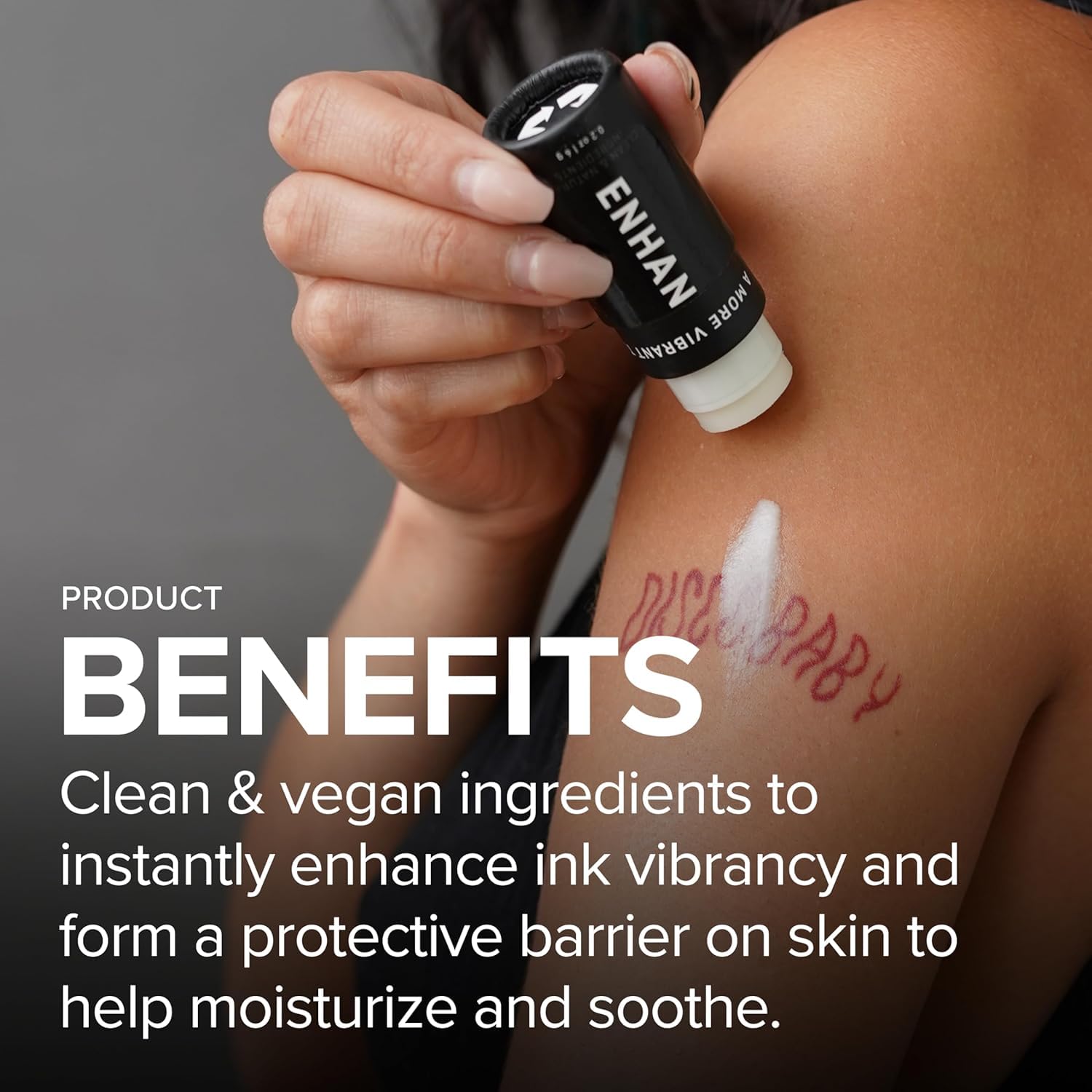 Mad Rabbit Enhance Tattoo Balm Stick-Tattoo Aftercare Brightener & Moisturizer, Clean, Color Enhancement, Fragrance-Free -3 pack - Image 2