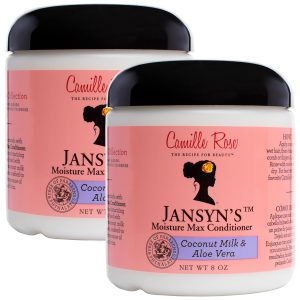 Camille Rose Conditioner, Jansyn’s Moisture Max 2-Pack – Detangler, Deep Conditioner for Dry, Damaged Hair, Frizz Control, 8 Oz Ea