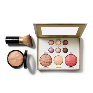 LAURA GELLER NEW YORK Baked Starter Kit- Baked Balance-n-Brighten, Light + Best of the Best Tuscan Dreams Face Palette + Retractable Angled Kabuki Brush