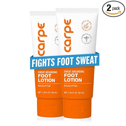 Carpe Sweat Absorbing Foot Lotion, A Dermatologist-Recommended Solution to Stop Sweaty, Smelly feet, Helps Prevent blisters, Great for hyperhidrosis (Pack of Two) - Image 3