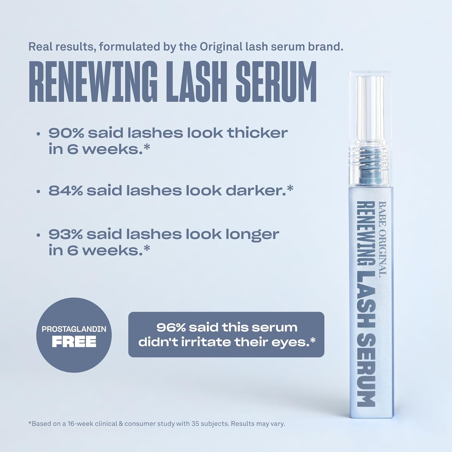 BABE ORIGINAL Renewing Lash Serum – Prostaglandin-Free, Peptide-Infused Gentle Lash Serum for Fuller, Longer-Looking Lashes, Lash Enhancing Treatment with Nourishing Botanicals, Vegan & Cruelty-Free - Image 2