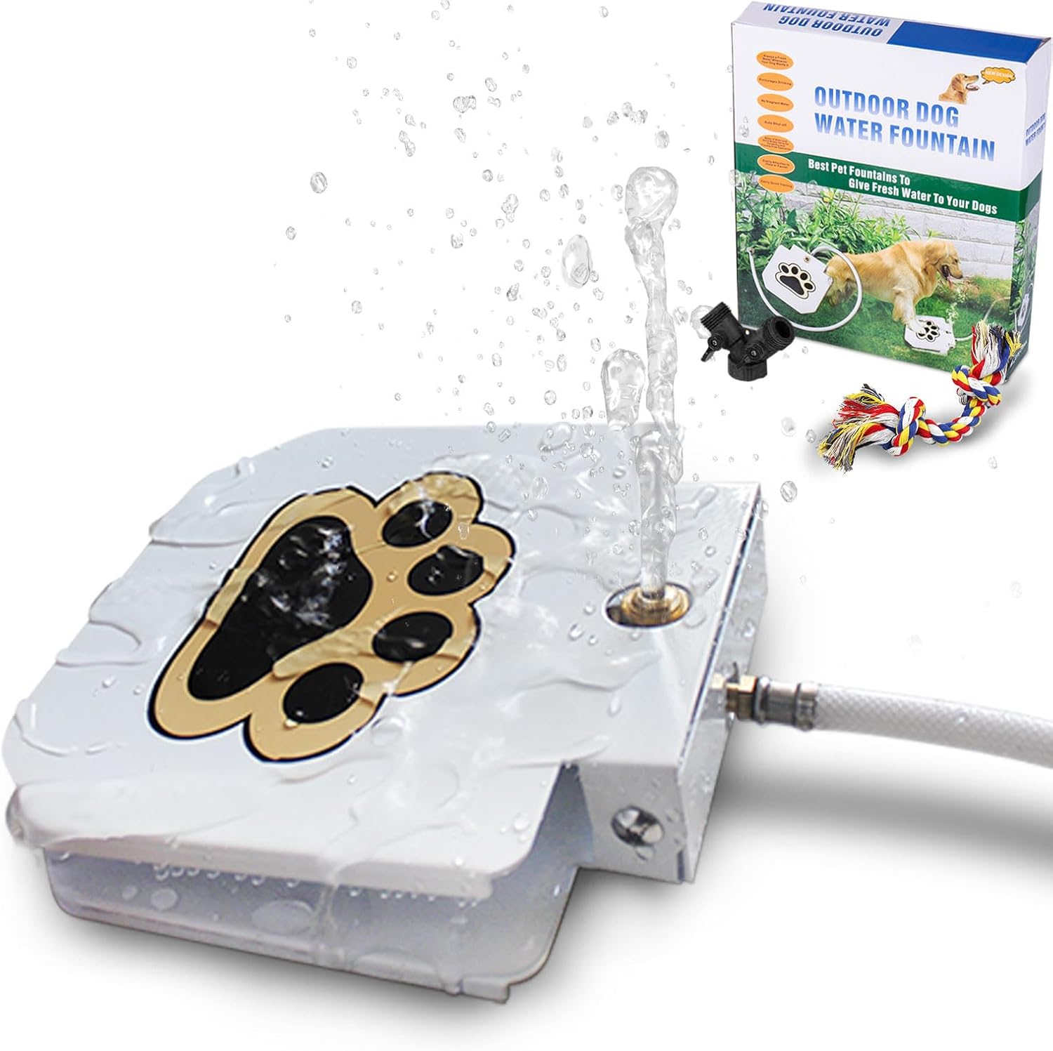 BACOENG Outdoor Dog Water Fountain Step On, Dog Sprinkler Paw Activated for Large Dogs, Pet Drinking Water Fountain with Upgraded Valve - Image 3