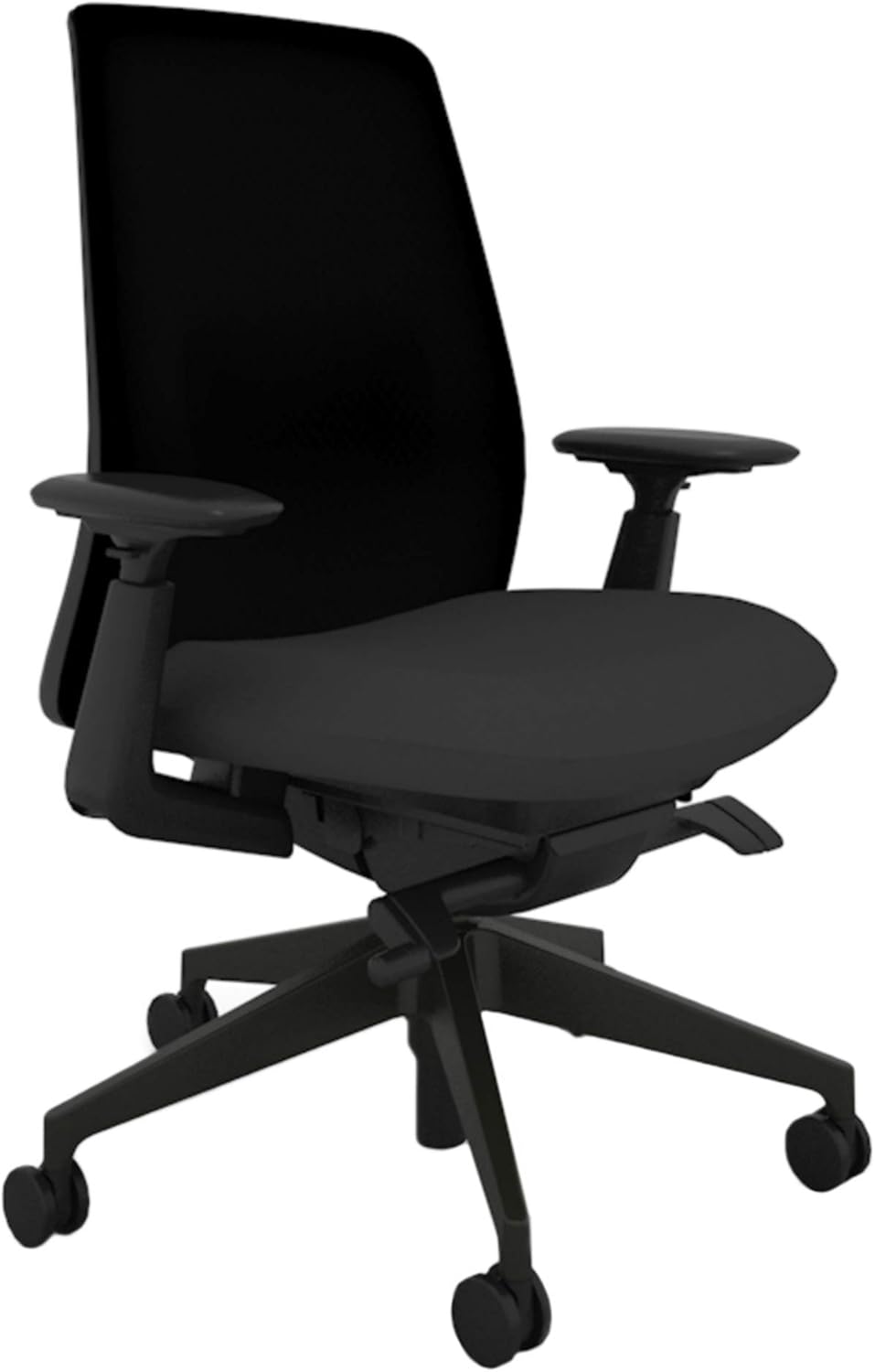 Haworth Soji Office Chair with Ergonomic Adjustments and Lumbar Support, Adjustable Desk Computer Chair with Flexible Mesh Back for Home Office Furniture, Carbon - Image 3