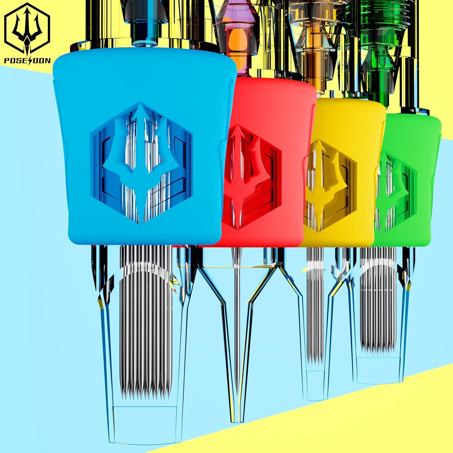 Poseidon 50Pcs Tattoo Cartridge Needles Assorted Mixed Size Round Liner Shader Magnum Curved/Round Mag # 12 Standard 3RL 5RL 7RL 9RL 5RS 7RS 9RS 7RM 9RM 9M1 Disposable Membrane for Tattoo Pen - Image 3