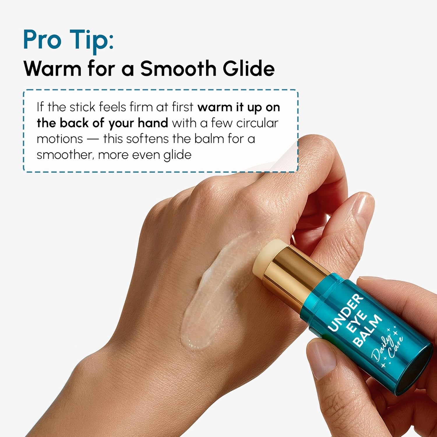 MAREE Under Eye Balm Stick Hydrating – Retinol Caffeine Under Eye Brightener Stick for Older Women – Collagen Undereye Cream for Dark Circles & Wrinkles – 0.35 Ounce, Teal - Image 3