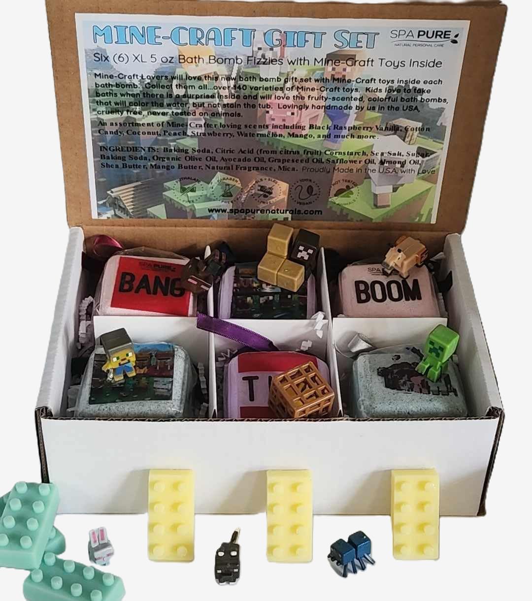Bath Bombs for Kids with New Popular Toys Inside - Bang - Boom - TNT - Made in USA, Natural Ingredients (6 Count) Pack of 1