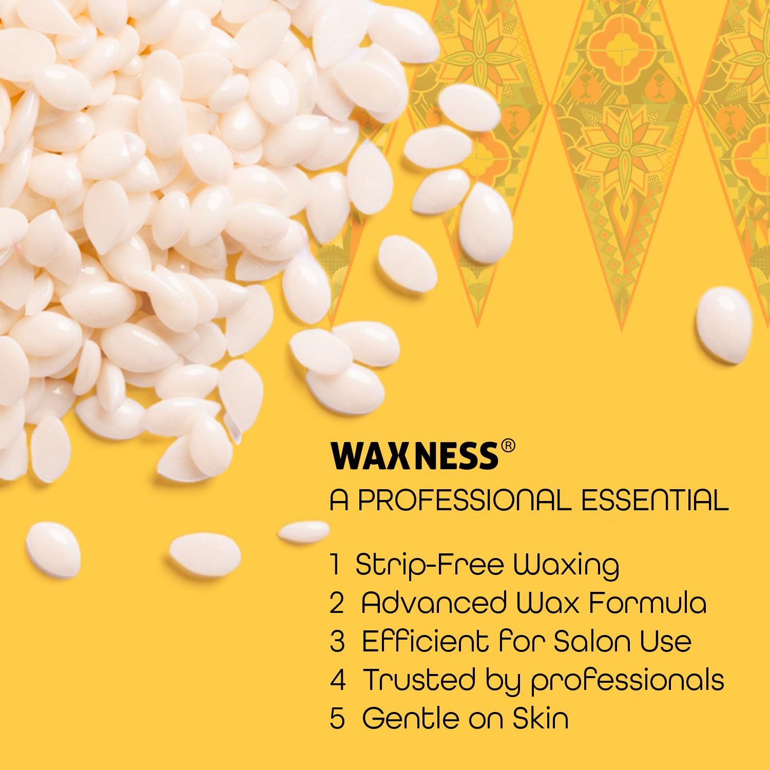 Waxness Russian Pearl Hard Wax Beads 2.2 lb (1 kg) – Rosin-Free Stripless Hard Wax with Creamy Texture and Skin Visibility, Professional Use – Made in Italy - Image 3