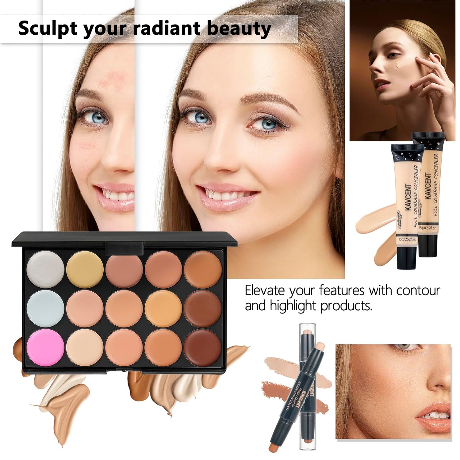 Makeup Sets for Teens Makeup Kit for Women Full Kit Makeup set Makeup Kit Eyeshadow Palette Foundation Makeup Gift Set for Women Teenager Teen Girls - Image 2