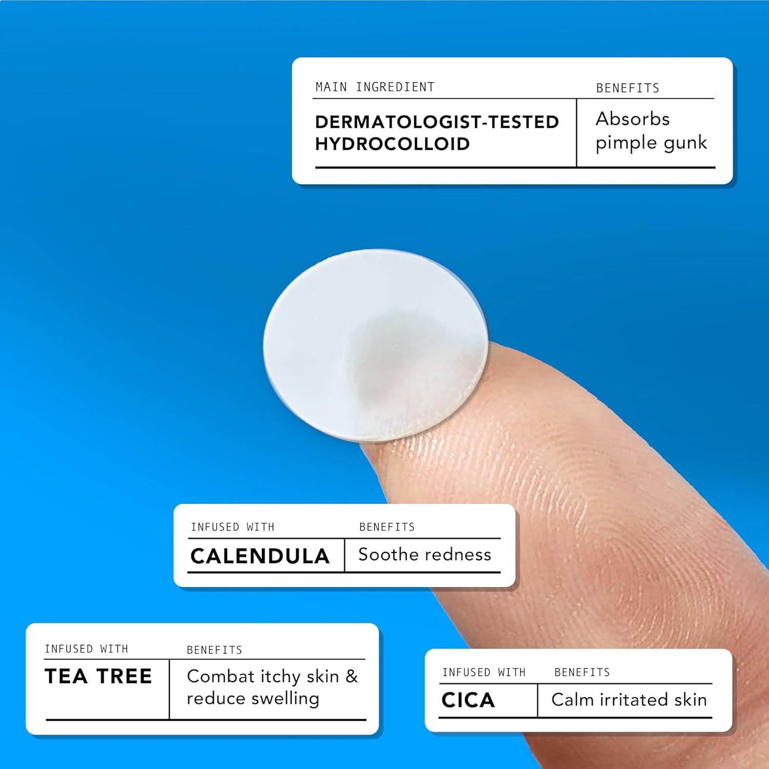 AVARELLE Pimple Patches for Face | Hydrocolloid Acne Patches for Covering Blemishes | FSA HSA Store Eligible Zit Patches with Tea Tree, Calendula, & Cica | (10-14 mm, 300 Count) Bulk Pack - Image 3