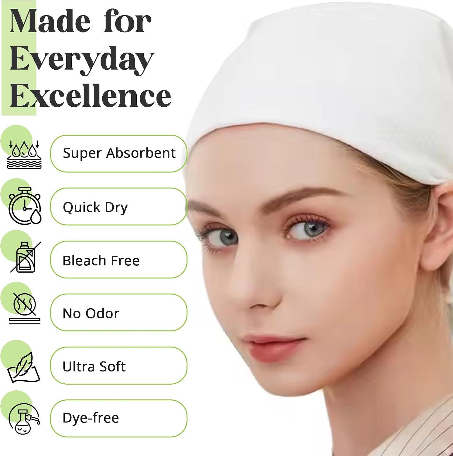 DAVELEN Disposable Large Luxury Towels (50-Count) Spa and Salon Quality Softness for Guests, Clients | Hair, Face, Body Use | Luxurious Comfort, Ecofriendly (050, 32x16 inches) - Image 3