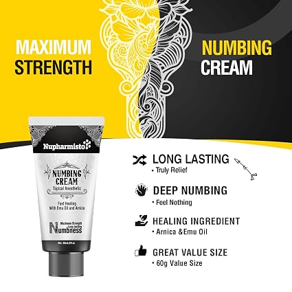 Numbing Cream Maximum Strength: Long Lasting Extra Relief with Menthol Arnica and Emu Oil for Hemorrhoids and Other Minor Anorectal Irritations 60ml - Image 3
