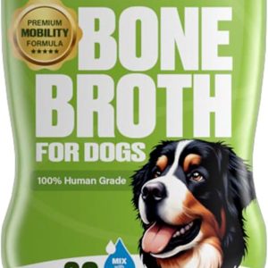 Beef Mobility Support Bone Broth Concentrate for Dogs - Collagen Protein Supplement - Boosted w/Amino Acids, Glucosamine, and Chondroitin - Dog Food Topper - Human Grade (16 oz, 30 Servings)
