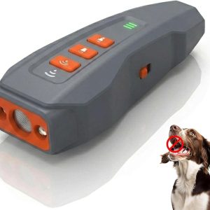 No Bark Ultra Anti Barking Device Dog,Nobark Ultra Dog Training Tool,3 Levels Rechargeable with Flashlight,for Large Medium Small Dogs Indoor & Outdoor (Grey)