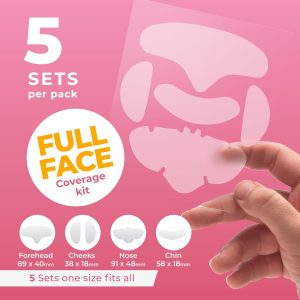 PatchRx Full Face Pimple Patches (5 Sets), Hydrocolloid Pimple Mask, Large Pimple Patches, Full Hydrocolloid Mask