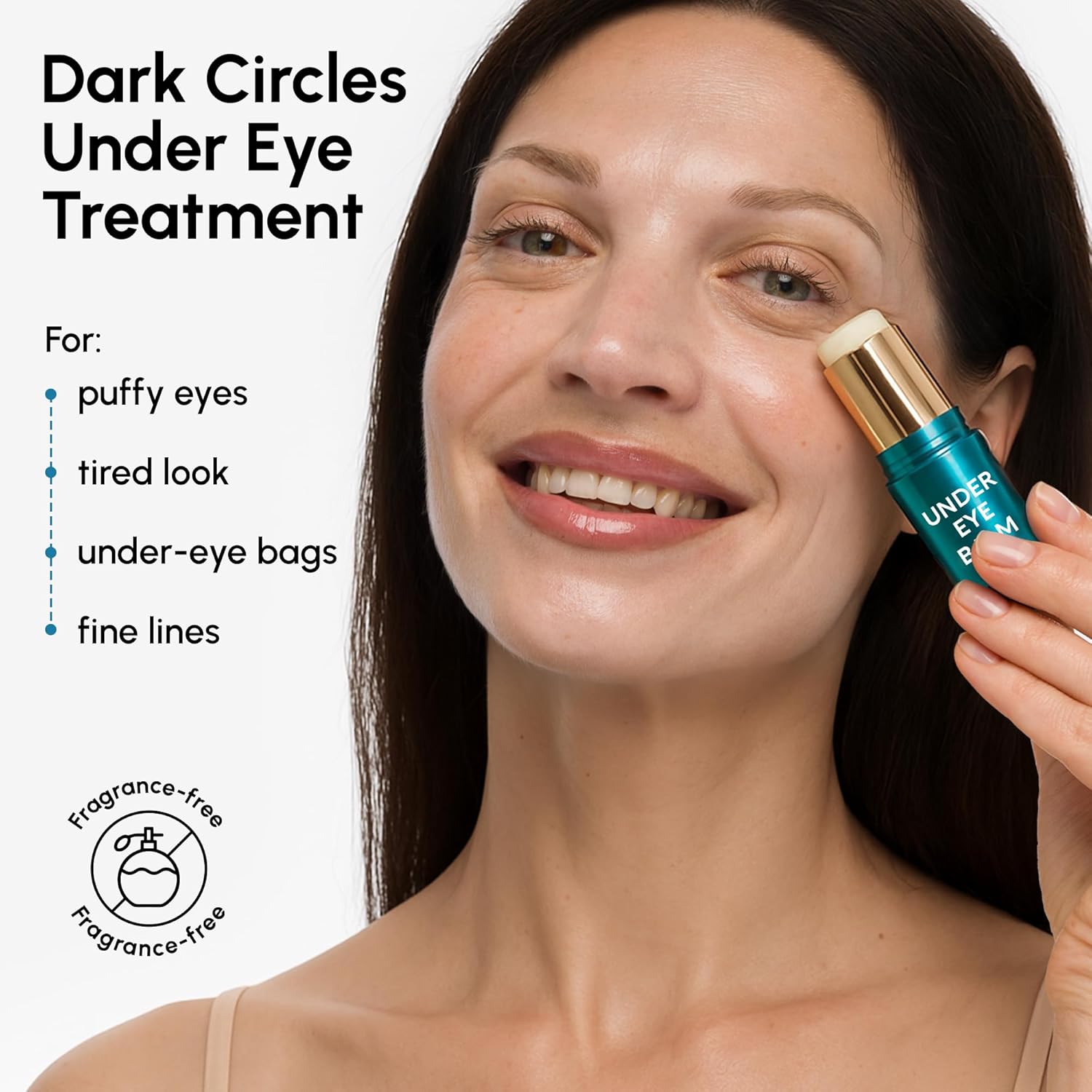 MAREE Under Eye Balm Stick Hydrating – Retinol Caffeine Under Eye Brightener Stick for Older Women – Collagen Undereye Cream for Dark Circles & Wrinkles – 0.35 Ounce, Teal - Image 2
