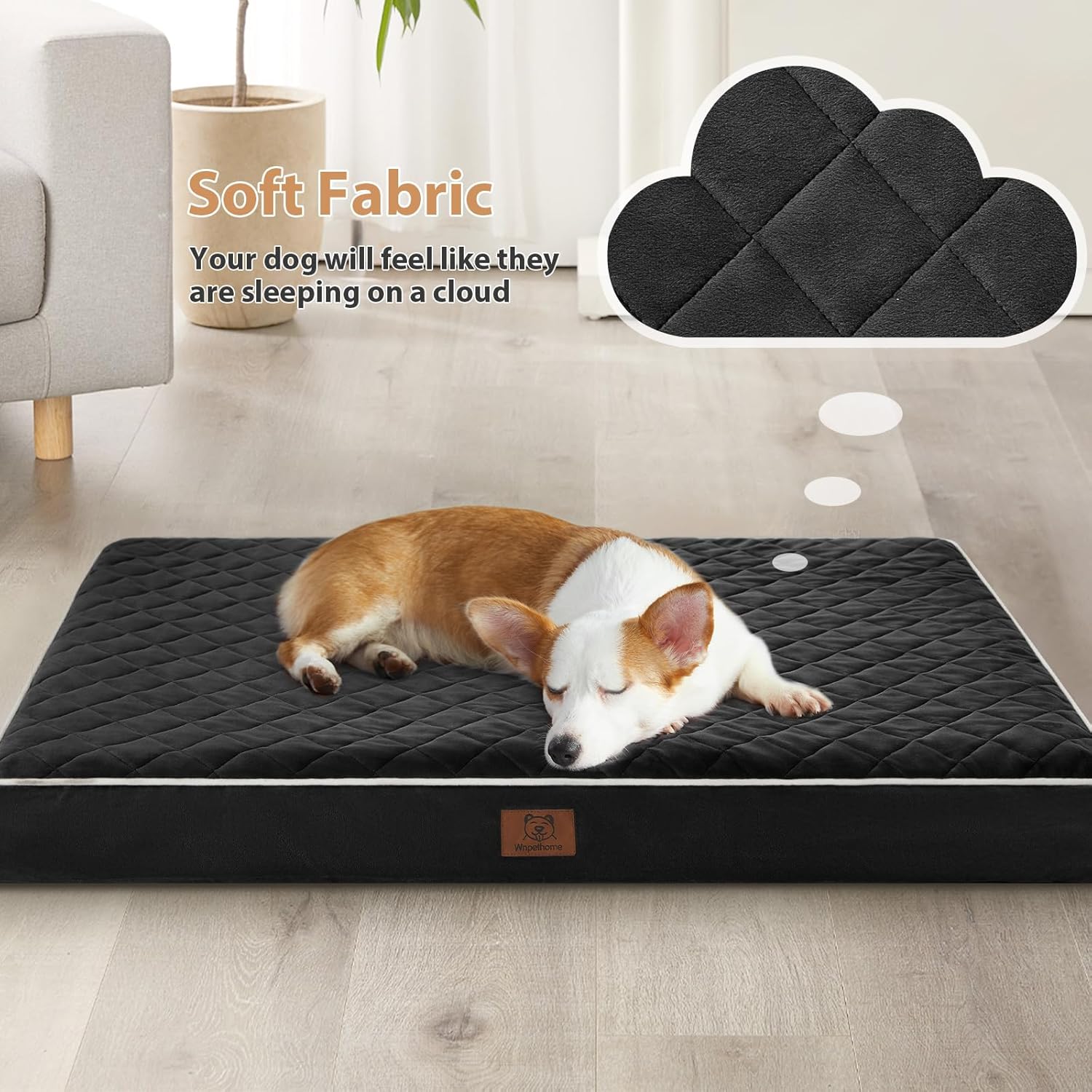 WNPETHOME Orthopedic Dog Bed for Crate, Waterproof Extra Large Dogs Bed with Removable Washable Cover, Multi-Needle Quilting Dogs Crate Beds - Image 3