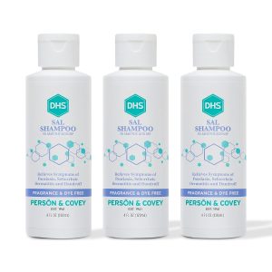 DHS SAL Shampoo - Maximum Strength for Psoriasis, Eczema, and Dandruff/Medicated Anti-Dandruff Shampoo Reduces Oil, Treats Itchy Scalp with Salicylic Acid/PBA-free, Fragrance-free / 4oz