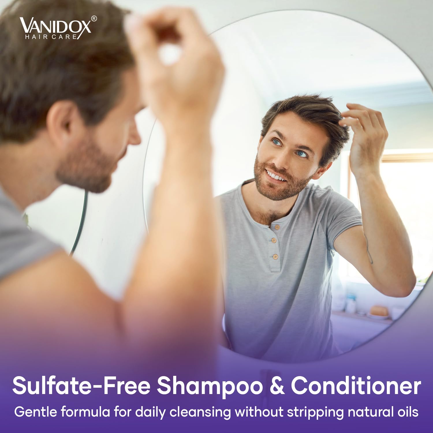 Vanidox Tea Tree Shampoo and Conditioner Set with Lavender and Mint | DHT Blockers | With 100% Pure Tea Tree Oil for Itchy, Dry Scalp | Sulfate & Paraben Free | For Men & Women | 16 fl oz Each - Image 3
