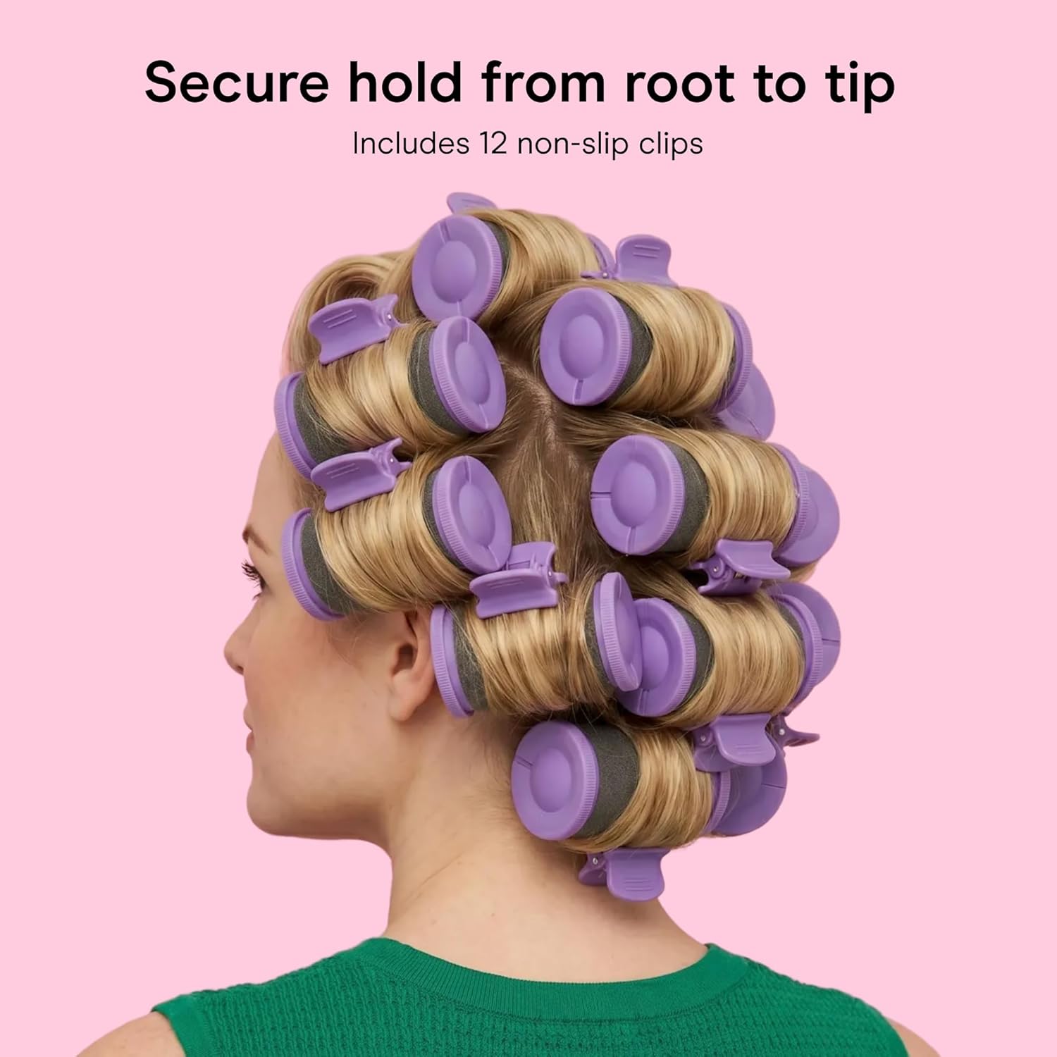 Conair Ceramic Hot Rollers, 1 3/4 Inch & 1 1/2 Inch Rollers, Lavender, 12 | Ceramic Flocked Hair Setter for Salon Volume and Soft Curls, 1 ¾ in. & 1 ½ in. Sizes, Lavender, 12-Count, CHV14AMZL - Image 2