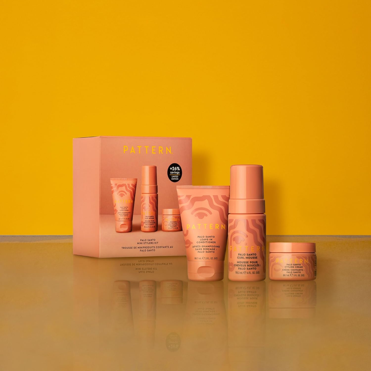 PATTERN Beauty by Tracee Ellis Ross Palo Santo Mini Kit features our Bestsellling Formulas: Palo Santo Leave-In Conditioner, Palo Santo Curl Mousse, Palo Santo Styling Cream in Mini Travel Sizes - Image 3