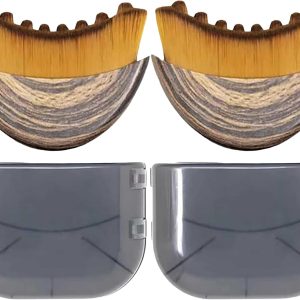 Lymphatic Contour Face Brush Lymphatic Drainage Massager Double Chin Reducer Lymphatic Drainage Brush for Face,Ergonomically Designed to Fit The Skin Precisely and Relieve Fatigue (Brown-2pcs)