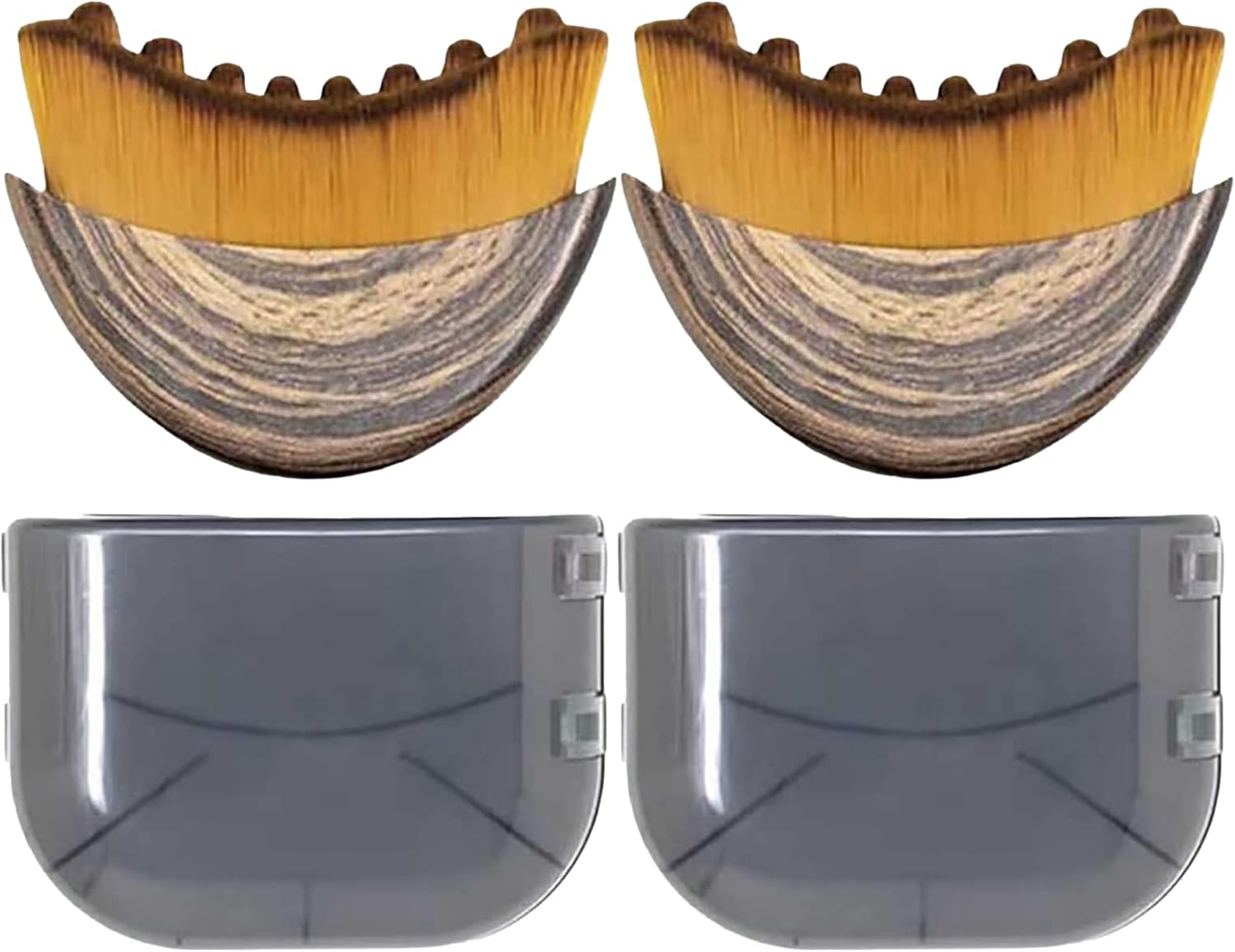 Lymphatic Contour Face Brush Lymphatic Drainage Massager Double Chin Reducer Lymphatic Drainage Brush for Face,Ergonomically Designed to Fit The Skin Precisely and Relieve Fatigue (Brown-2pcs)