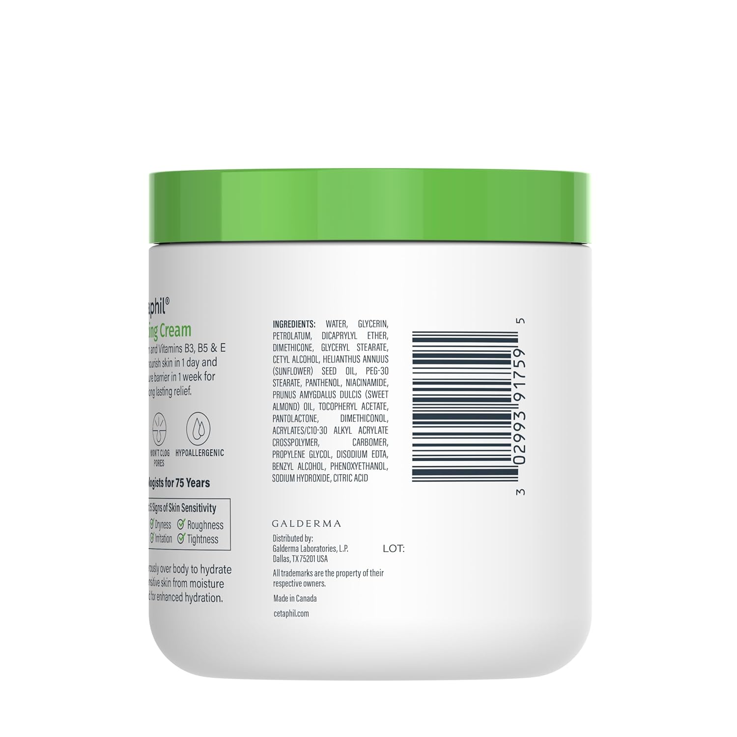 Cetaphil Face & Body Moisturizer, Hydrating Moisturizing Cream for Dry to Very Dry, Sensitive Skin, NEW 20 oz, Fragrance Free, Non-Comedogenic, Non-Greasy (Packaging May Vary) - Image 3
