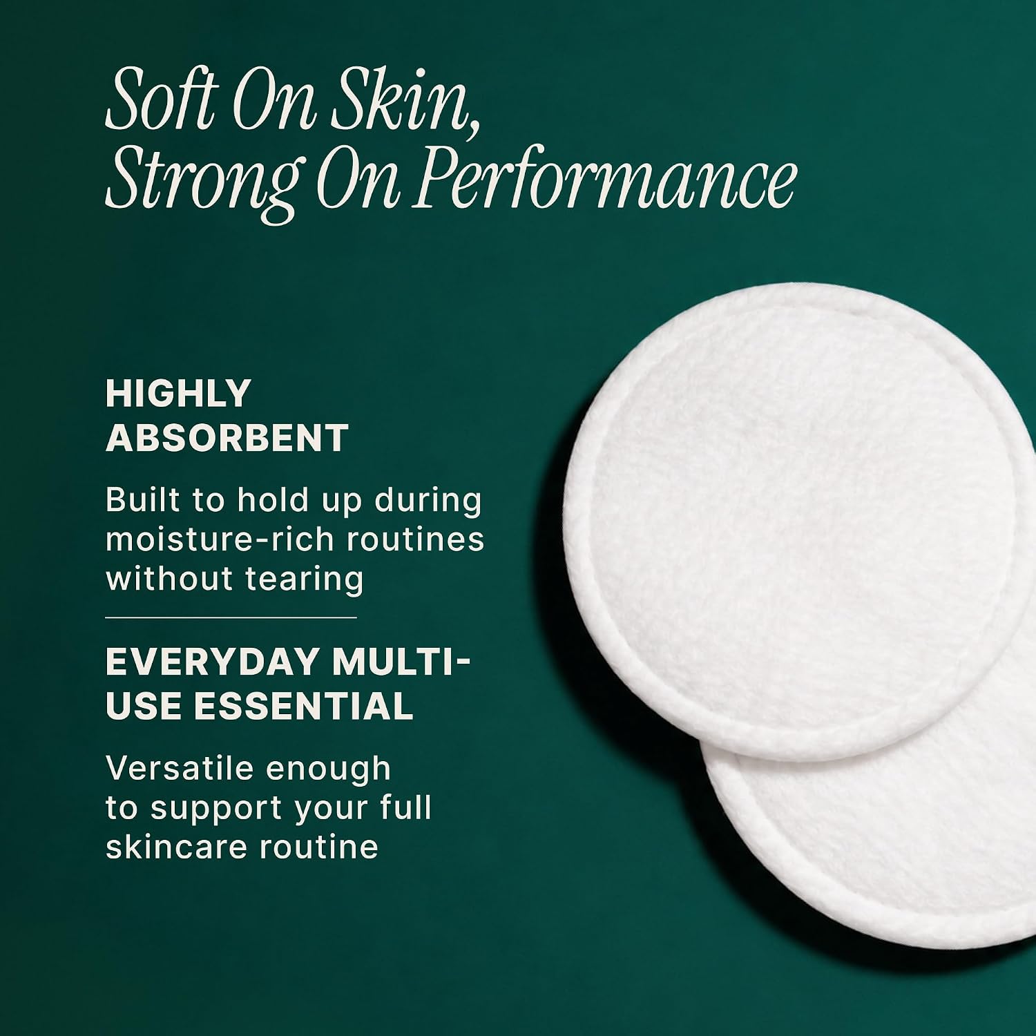 SoulSation Organic Cotton Rounds, Bulk 1200 Count - Makeup Remover Pads for Face, Lint-Free