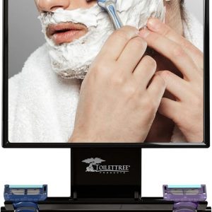 ToiletTree Products Fogless Shower Mirror - Anti-Fog Mirror - Adjustable Shaving Mirror with a Squeegee - Rust-Proof, Impact-Resistance Bathroom Shower Mirror - Tall