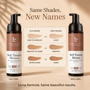 Self Tanner Tanning Mousse Kit - USA Made with Natural, Organic Ingredients | Tan Kit with Kabuki Brush & Mitt, Tanning Foam for Fake Tan, Non Toxic Sunless Tanner, Self Tanners Best Sellers