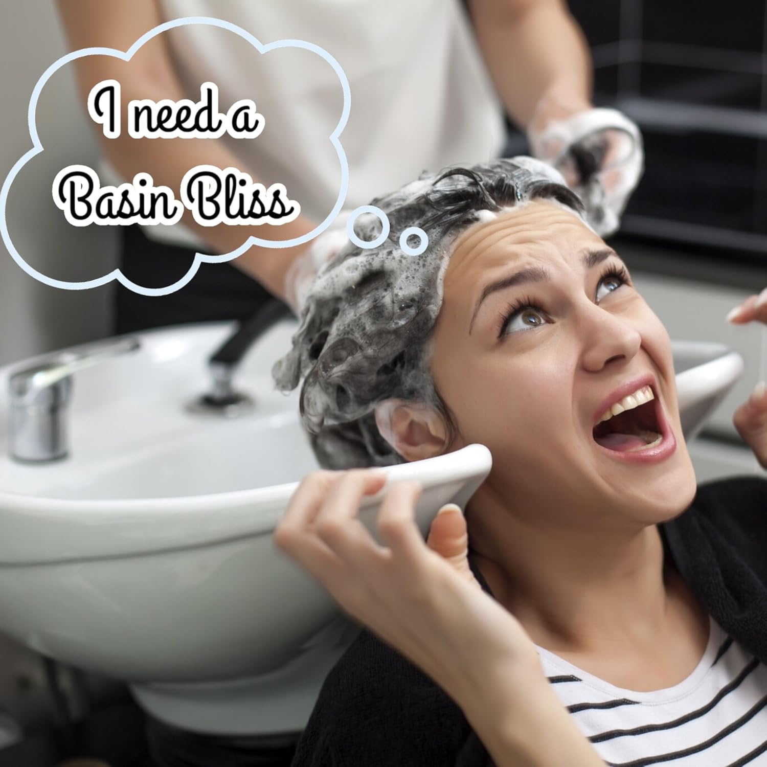 Hair Salon Sink Neck Rest Shampoo Bowl Cushion | Personal Take Along, Waterproof Pillow, Soft Vinyl, Tote Bag Included - Image 2