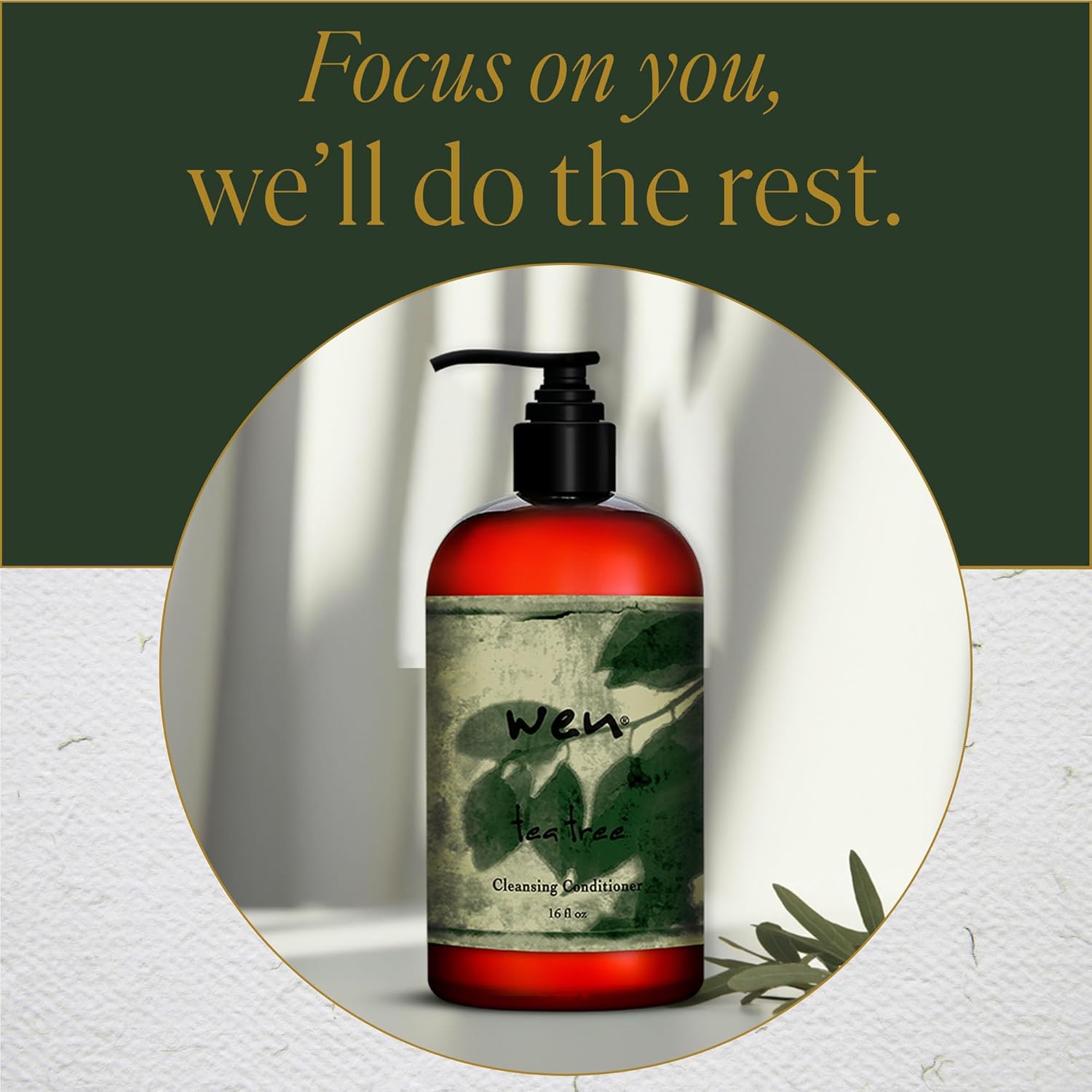 WEN by Chaz Dean Cleansing Conditioner - Cleansing Conditioner for Hair, Shampoo & Conditioner Cowash for Fine or Curly Hair, Co Wash with Rosemary Oil - Tea Tree, 16 Fl Oz (Pack of 1)