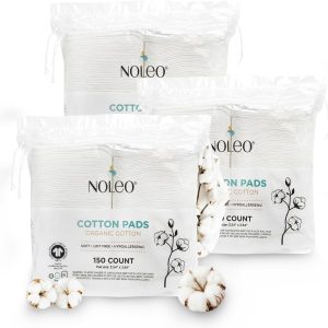 Organic Cotton Pads (450 Count (Pack of 3), Large & Pressed) - Lint Free, Soft, No Hard Edges, 3" 54x3 54